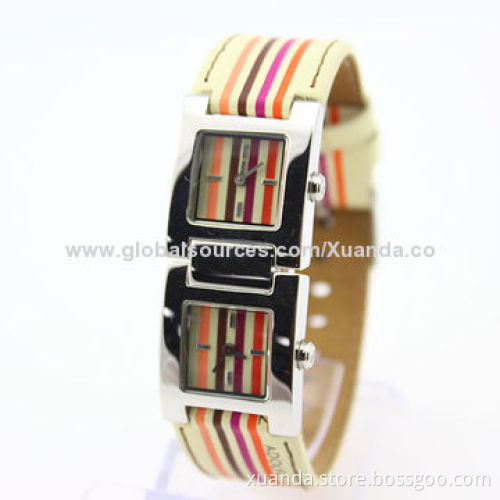 Japan quartz movement stainless steel watch with fashion design for woman style